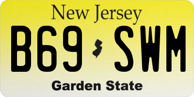 NJ license plate B69SWM
