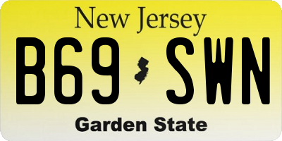 NJ license plate B69SWN