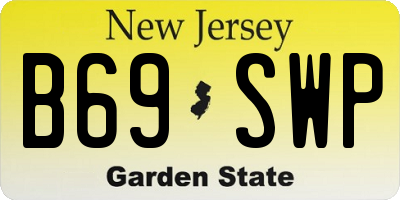 NJ license plate B69SWP