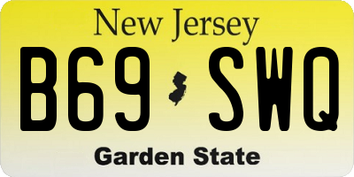 NJ license plate B69SWQ