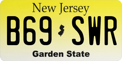 NJ license plate B69SWR