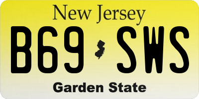 NJ license plate B69SWS