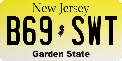 NJ license plate B69SWT