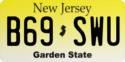 NJ license plate B69SWU