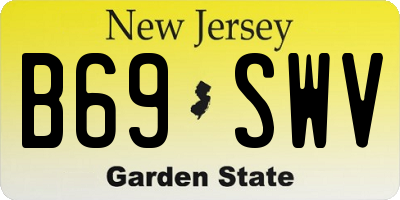 NJ license plate B69SWV