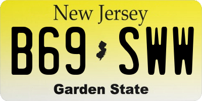 NJ license plate B69SWW