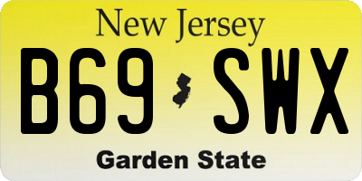 NJ license plate B69SWX