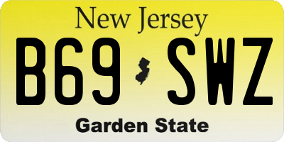 NJ license plate B69SWZ