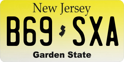 NJ license plate B69SXA