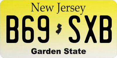 NJ license plate B69SXB