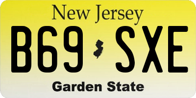 NJ license plate B69SXE