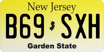 NJ license plate B69SXH