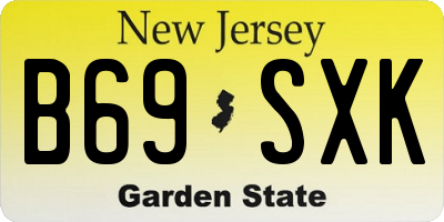NJ license plate B69SXK