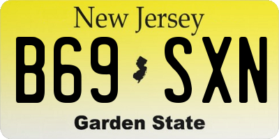 NJ license plate B69SXN
