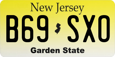 NJ license plate B69SXO