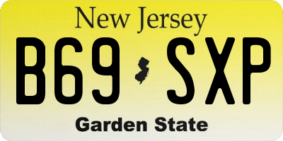 NJ license plate B69SXP