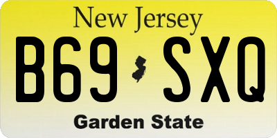 NJ license plate B69SXQ
