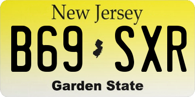 NJ license plate B69SXR