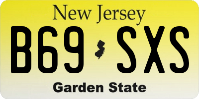 NJ license plate B69SXS