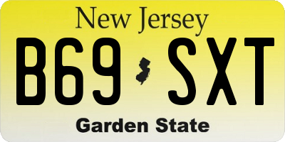 NJ license plate B69SXT