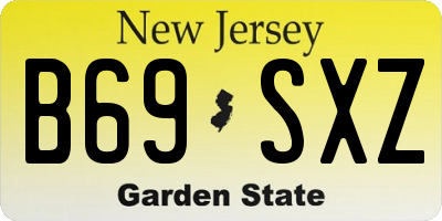 NJ license plate B69SXZ