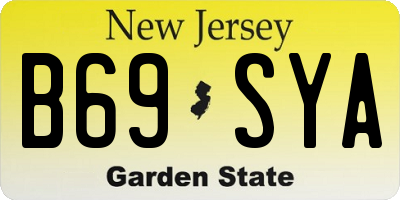 NJ license plate B69SYA
