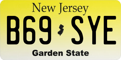NJ license plate B69SYE