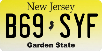 NJ license plate B69SYF