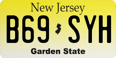 NJ license plate B69SYH