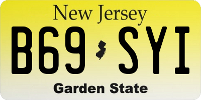 NJ license plate B69SYI