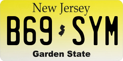 NJ license plate B69SYM