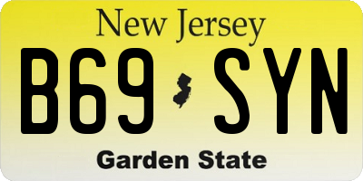 NJ license plate B69SYN