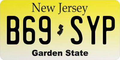 NJ license plate B69SYP