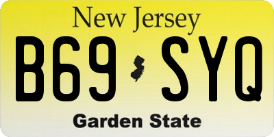 NJ license plate B69SYQ