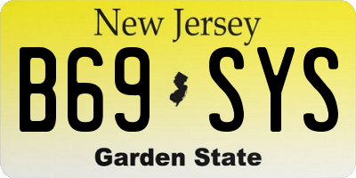NJ license plate B69SYS