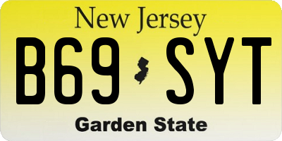 NJ license plate B69SYT