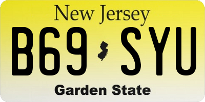NJ license plate B69SYU