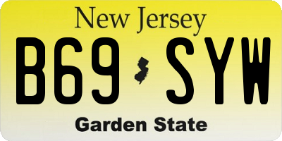 NJ license plate B69SYW