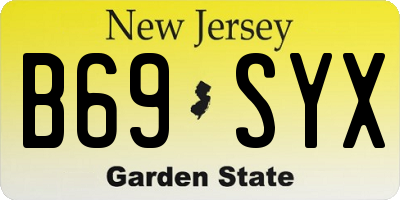 NJ license plate B69SYX