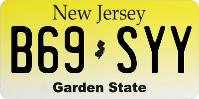NJ license plate B69SYY