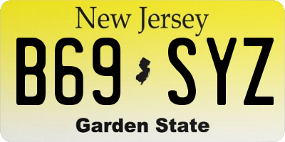 NJ license plate B69SYZ