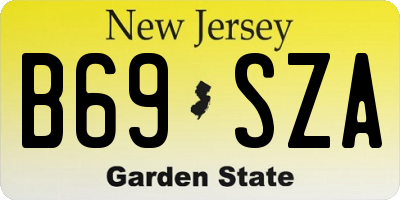 NJ license plate B69SZA