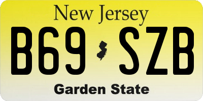 NJ license plate B69SZB
