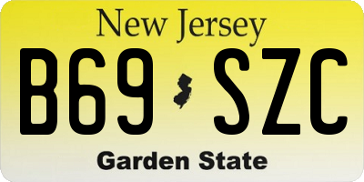 NJ license plate B69SZC