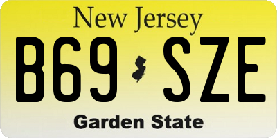 NJ license plate B69SZE