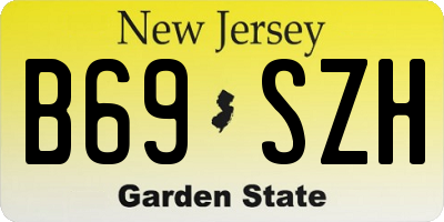 NJ license plate B69SZH