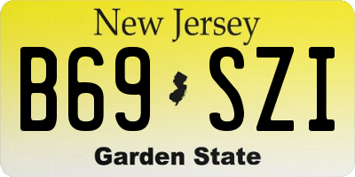 NJ license plate B69SZI