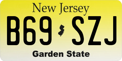 NJ license plate B69SZJ