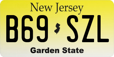 NJ license plate B69SZL