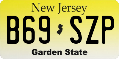 NJ license plate B69SZP